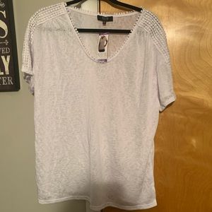 White plus size top